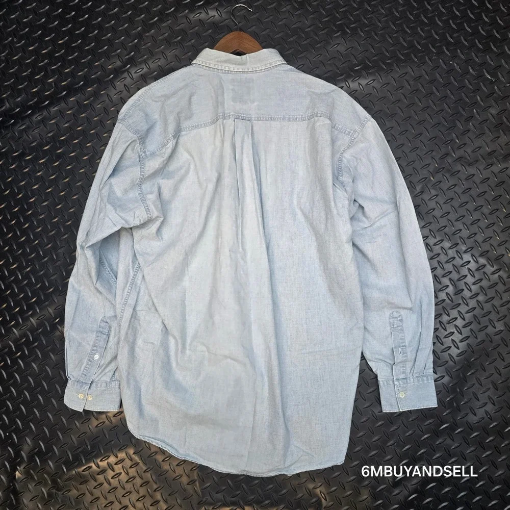Banana Republic Vintage Adventure Outfitters Cotton Shirt XL Light‎ Blue 7140313
